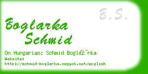 boglarka schmid business card